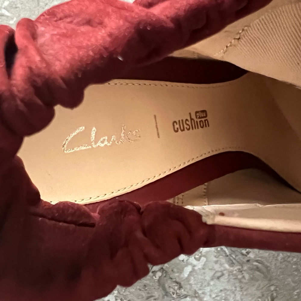NEW Clarks Grace Margot Rust Nubuck Leather Ankle Boots, Size UK 6 US 8½ - Picture 8 of 11